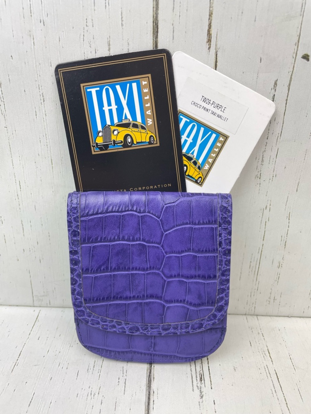 The Original Taxi Wallet *TW09-Purple Croco Print